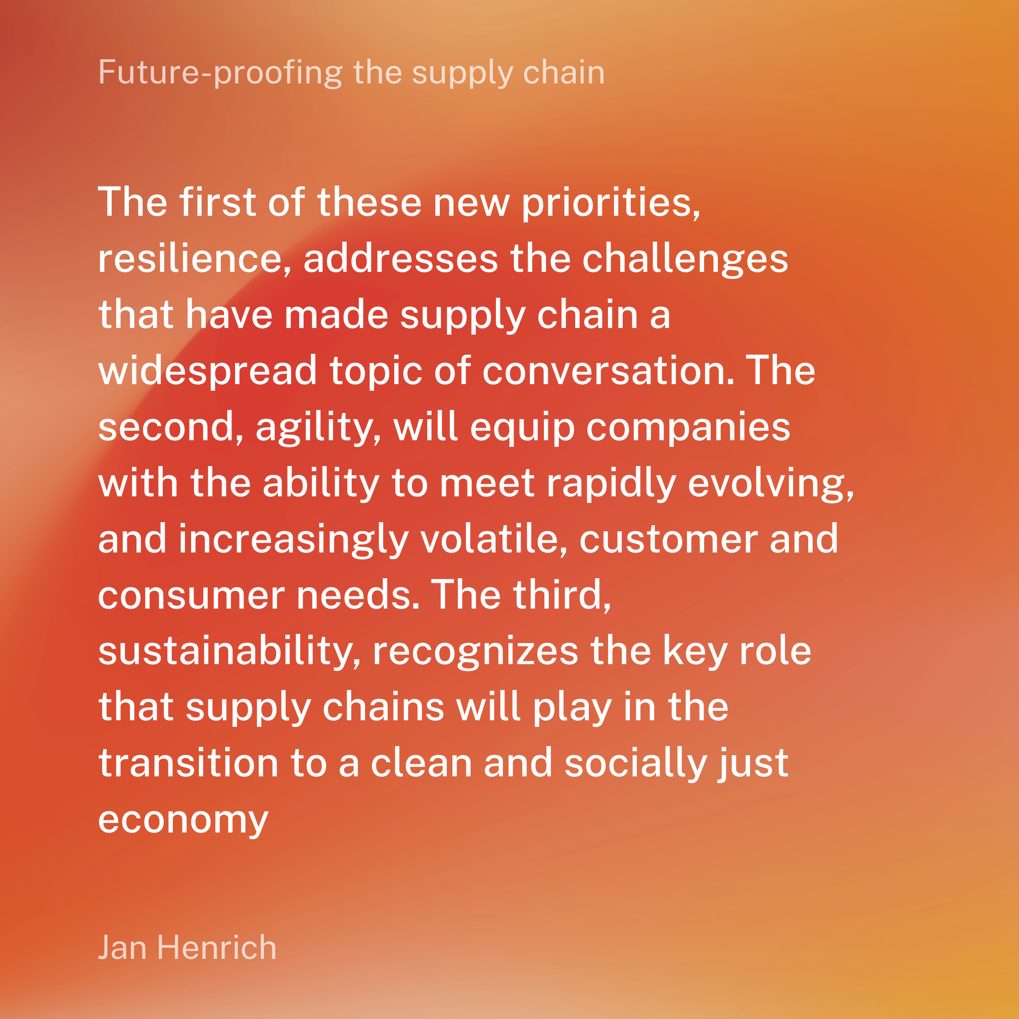 Future proofing the supply chain quote