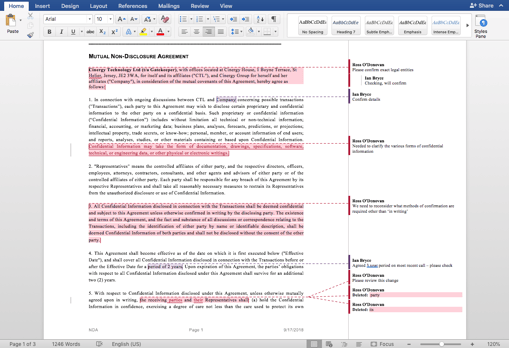 The native Microsoft Word redlining solution from Gatekeeper