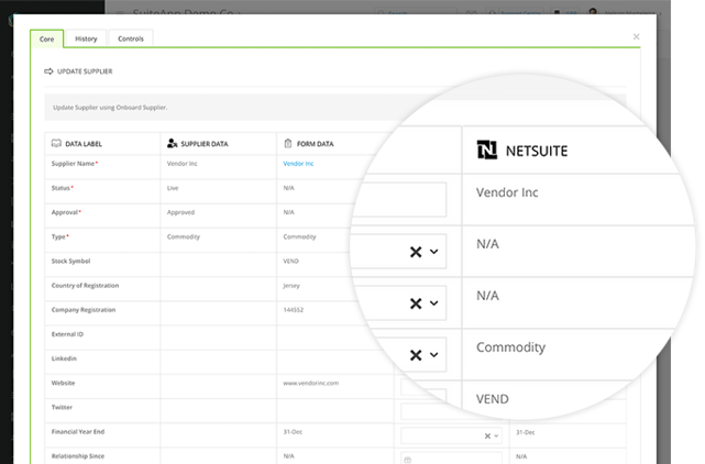 Gatekeeper's native NetSuite integration