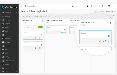 Onboard vendor editing