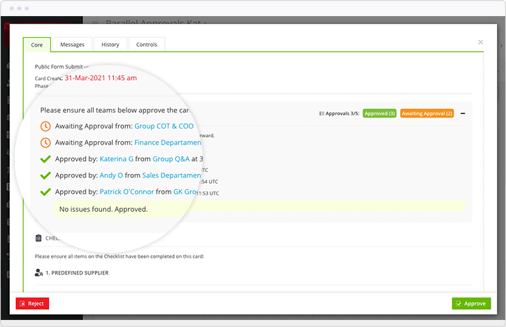 Automate approvals and use parallel approvals to speed up the process