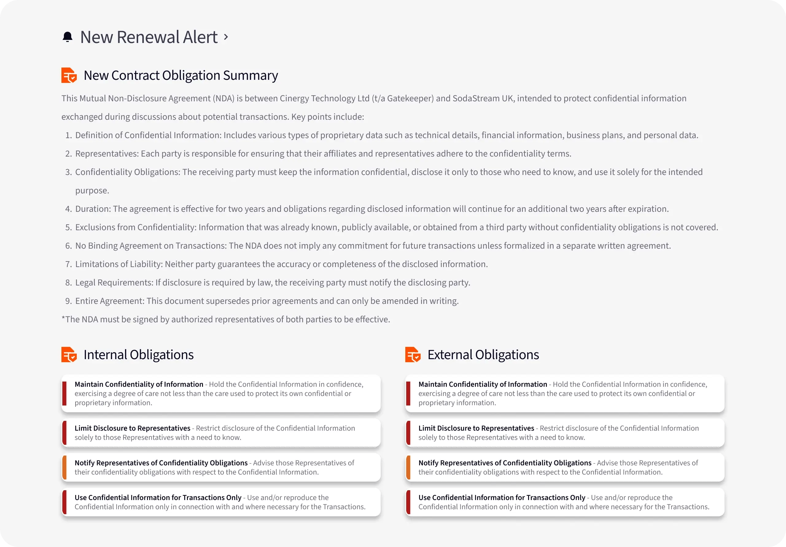 UI_Renewal Context Obligations