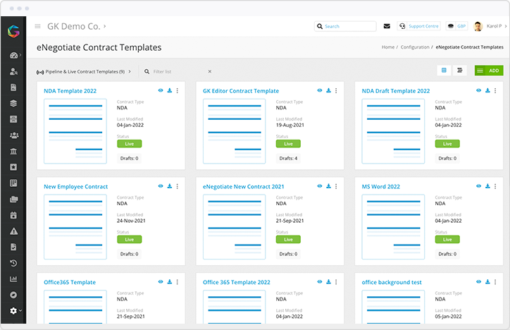 Contract Templates that help you to automate your processes