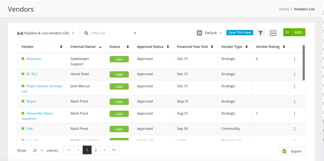 See Vendor Type within Gatekeeper