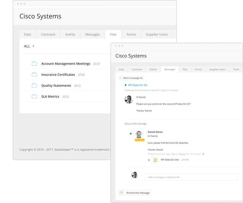 Centralised contract and vendor repository