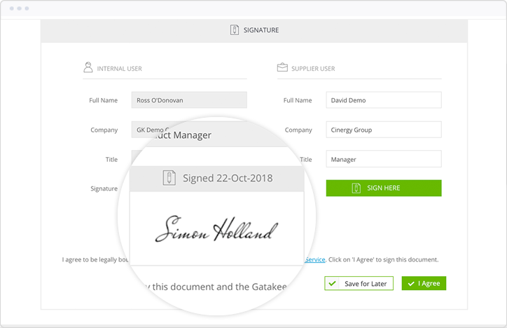 eSign agreements to improve time-to-contract