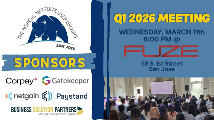 The NorCal NetSuite User Group Q1 Meet-Up